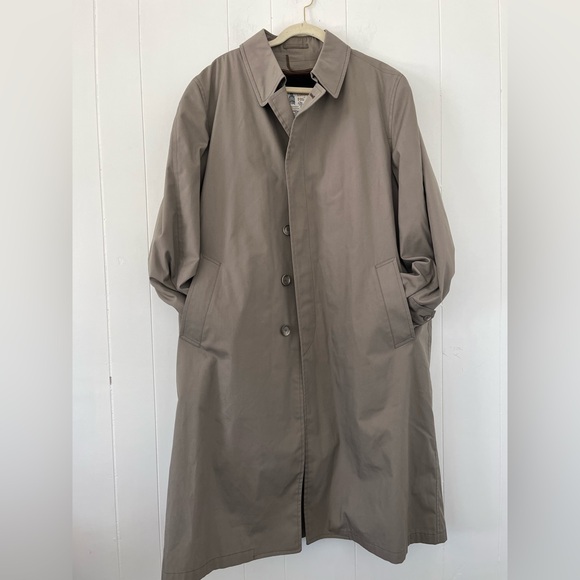 London Fog Other - London Fog Vintage Men’s Overcoat 44 Long 70s-80s Removable Brown Liner